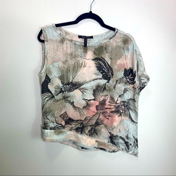 BCBG MaxAzria top asymmetric arm sleeves xs B1 - Picture 1 of 6